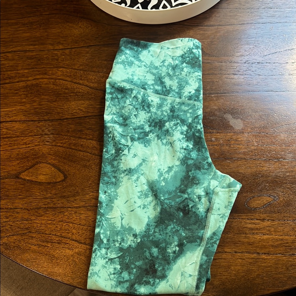 Old Navy Green Tie-Dye Leggings Athletic Stretch